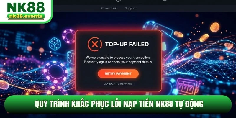 Quy trình khắc phục lỗi nạp tiền NK88 tự động Quy trình khắc phục lỗi nạp tiền NK88 tự động